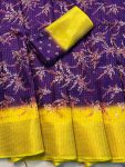 ATTRACTIVE DOLA SILK JACQUARD BORDER WORK SAREE WITH UNSTITCHED BLOUSE FESTIVAL WEAR WHOLESALE PRICE ETHNIC GARMENT (4)