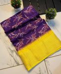 ATTRACTIVE DOLA SILK JACQUARD BORDER WORK SAREE WITH UNSTITCHED BLOUSE FESTIVAL WEAR WHOLESALE PRICE ETHNIC GARMENT (4)