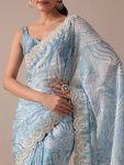 ATTRACTIVE GEORGETTE DIGITAL PRINT AND EMBROIDERY CODING SEQUENCE WORK SAREE WITH UNSTITCHED BLOUSE PARTY WEAR WHOLESALE PRICE ETHNIC GARMENT (23)