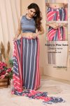 ATTRACTIVE GEORGETTE DIGITAL PRINT WORK SAREE WITH UNSTITCHED BLOUSE CASUAL WEAR WHOLESALE PRICE ETHNIC GARMENT (8)