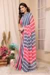 ATTRACTIVE GEORGETTE DIGITAL PRINT WORK SAREE WITH UNSTITCHED BLOUSE CASUAL WEAR WHOLESALE PRICE ETHNIC GARMENT (8)