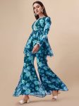 ATTRACTIVE GEORGETTE DIGITAL PRINT WORK TOP PALAZZO SET PARTY WEAR WHOLESALE PRICE ETHNIC GARMENT (22)