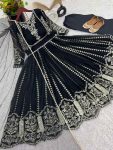 ATTRACTIVE GEORGETTE EMBROIDERY SEQUENCE WORK GOWN BOTTOM WITH DUPATTA PARTY WEAR WHOLESALE PRICE ETHNIC GARMENT (2)