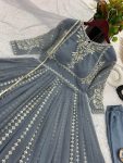 ATTRACTIVE GEORGETTE EMBROIDERY SEQUENCE WORK GOWN BOTTOM WITH DUPATTA PARTY WEAR WHOLESALE PRICE ETHNIC GARMENT (3)