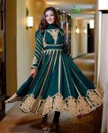 ATTRACTIVE GEORGETTE EMBROIDERY SEQUENCE WORK GOWN BOTTOM WITH DUPATTA WEDDING WEAR WHOLESALE PRICE ETHNIC GARMENT (4)