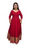 ATTRACTIVE GEORGETTE EMBROIDERY SEQUENCE WORK GOWN WITH DUPATTA FESTIVAL WEAR WHOLESALE PRICE ETHNIC GARMENT (3)
