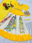 ATTRACTIVE GEORGETTE EMBROIDERY SEQUENCE WORK KIDS LEHENGA CHOLI WITH DUPATTA FESTIVAL WEAR WHOLESALE PRICE ETHNIC GARMENT (2)