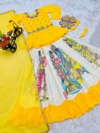 ATTRACTIVE GEORGETTE EMBROIDERY SEQUENCE WORK KIDS LEHENGA CHOLI WITH DUPATTA FESTIVAL WEAR WHOLESALE PRICE ETHNIC GARMENT (2)