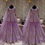 ATTRACTIVE GEORGETTE EMBROIDERY SEQUENCE WORK TOP LEHENGA WITH DUPATTA PARTY WEAR WHOLESALE PRICE ETHNIC GARMENT (4)