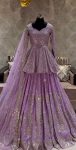 ATTRACTIVE GEORGETTE EMBROIDERY SEQUENCE WORK TOP LEHENGA WITH DUPATTA PARTY WEAR WHOLESALE PRICE ETHNIC GARMENT (4)