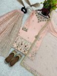 ATTRACTIVE GEORGETTE EMBROIDERY SEQUENCE WORK TOP PALAZZO WITH DUPATTA FESTIVAL WEAR WHOLESALE PRICE ETHNIC GARMENT (3)