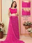 ATTRACTIVE GEORGETTE READY TO WEAR 1 MINUTE SAREE WITH UNSTITCHED BLOUSE PARTY WEAR WHOLESALE PRICE ETHNIC GARMENT (10)