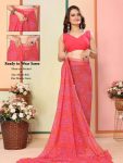 ATTRACTIVE GEORGETTE READY TO WEAR 1 MINUTE SAREE WITH UNSTITCHED BLOUSE PARTY WEAR WHOLESALE PRICE ETHNIC GARMENT (14)