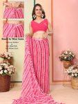 ATTRACTIVE GEORGETTE READY TO WEAR 1 MINUTE SAREE WITH UNSTITCHED BLOUSE PARTY WEAR WHOLESALE PRICE ETHNIC GARMENT (4)