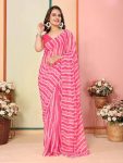 ATTRACTIVE GEORGETTE READY TO WEAR 1 MINUTE SAREE WITH UNSTITCHED BLOUSE PARTY WEAR WHOLESALE PRICE ETHNIC GARMENT (4)