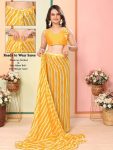 ATTRACTIVE GEORGETTE READY TO WEAR 1 MINUTE SAREE WITH UNSTITCHED BLOUSE PARTY WEAR WHOLESALE PRICE ETHNIC GARMENT (6)