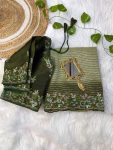 ATTRACTIVE GEORGETTE SEQUENCE AND THREAD EMBROIDERY WORK SAREE WITH STITCHED BLOUSE PARTY WEAR WHOLESALE PRICE ETHNIC GARMENT (11)