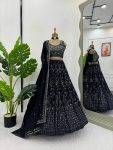 ATTRACTIVE GEORGETTE SEQUENCE WITH THREAD WORK LEHENGA CHOLI WITH DUPATTA FESTIVAL WEAR WEHOLESALE PRICE ETHNIC GARMENT (13)