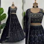 ATTRACTIVE GEORGETTE SEQUENCE WITH THREAD WORK LEHENGA CHOLI WITH DUPATTA FESTIVAL WEAR WEHOLESALE PRICE ETHNIC GARMENT (13)