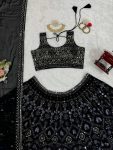 ATTRACTIVE GEORGETTE SEQUENCE WITH THREAD WORK LEHENGA CHOLI WITH DUPATTA FESTIVAL WEAR WEHOLESALE PRICE ETHNIC GARMENT (13)