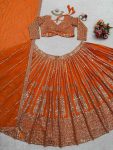 ATTRACTIVE GEORGETTE THREAD WITH SEQUENCE WORK LEHENGA CHOLI WITH DUPATTA FESTIVAL WEAR WEHOLESALE PRICE ETHNIC GARMENT (6)