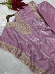 ATTRACTIVE JIMMY CHOO EMBROIDERY WORK KAFTAN WITH BOTTOM FESTIVAL WEAR WHOLESALE PRICE ETHNIC GARMENT 2 (3)