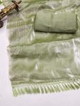 ATTRACTIVE JIMMY CHOO SILK FOIL PRINT WORK SAREE WITH UNSTITCHED BLOUSE PARTY WEAR WHOLESALE PRICE ETHNIC GARMENT (10)