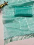 ATTRACTIVE JIMMY CHOO SILK FOIL PRINT WORK SAREE WITH UNSTITCHED BLOUSE PARTY WEAR WHOLESALE PRICE ETHNIC GARMENT (5)