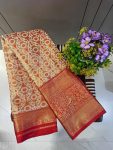 ATTRACTIVE KANJIVARAM SILK WEAVING ZARI WORK SAREE WITH UNSTITCHED BLOUSE FESTIVAL WEAR WHOLESALE PRICE ETHNIC GARMENT 3 (2)