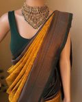 ATTRACTIVE LICHI SILK WEAVING WORK SAREE WITH UNSTITCHED BLOUSE FESTIVAL WEAR WHOLESALE PRICE ETHNIC GARMENT 1 (4)