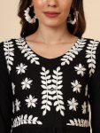 ATTRACTIVE LIVA RAYON LUCKNOWI CHICKENKARI WORK ONLY KURTI OFFICE WEAR WHOLESALE PRICE ETHNIC GARMENT (5)