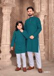 ATTRACTIVE MAGIC COTTON FOIL PRINT WORK FATHER SON SET FESTIVAL WEAR WHOLESALE PRICE ETHNIC GARMENT (3)