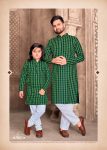 ATTRACTIVE MAGIC COTTON FOIL PRINT WORK FATHER SON SET FESTIVAL WEAR WHOLESALE PRICE ETHNIC GARMENT (4)