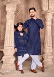 ATTRACTIVE MAGIC COTTON FOIL PRINT WORK FATHER SON SET FESTIVAL WEAR WHOLESALE PRICE ETHNIC GARMENT (5)