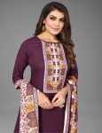 ATTRACTIVE MAGIC COTTON PRINT LACE WORK TOP BOTTOM WITH DUPATTA CASUAL WEAR WHOLESALE PRICE ETHNIC GARMENT (10)