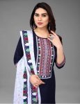 ATTRACTIVE MAGIC COTTON PRINT LACE WORK TOP BOTTOM WITH DUPATTA CASUAL WEAR WHOLESALE PRICE ETHNIC GARMENT (15)