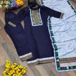 ATTRACTIVE MAGIC COTTON PRINT LACE WORK TOP BOTTOM WITH DUPATTA CASUAL WEAR WHOLESALE PRICE ETHNIC GARMENT (15)