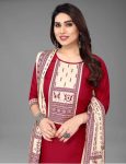 ATTRACTIVE MAGIC COTTON PRINT LACE WORK TOP BOTTOM WITH DUPATTA CASUAL WEAR WHOLESALE PRICE ETHNIC GARMENT (19)