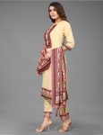 ATTRACTIVE MAGIC COTTON PRINT LACE WORK TOP BOTTOM WITH DUPATTA CASUAL WEAR WHOLESALE PRICE ETHNIC GARMENT (23)