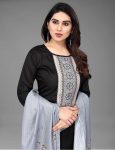 ATTRACTIVE MAGIC COTTON PRINT LACE WORK TOP BOTTOM WITH DUPATTA CASUAL WEAR WHOLESALE PRICE ETHNIC GARMENT (6)