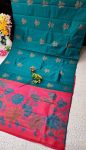 ATTRACTIVE PURE SILK ZARI WEAVING WORK SAREE WITH UNSTITCHED BLOUSE FESTIVAL WEAR WHOLESALE PRICE ETHNIC GARMENT 1 (3)