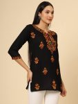 ATTRACTIVE RAYON LUCKNOWI CHICKENKARI WORK ONLY KURTI OFFICE WEAR WHOLESALE PRICE 5ETHNIC GARMENT (3)