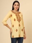 ATTRACTIVE RAYON LUCKNOWI CHICKENKARI WORK ONLY KURTI OFFICE WEAR WHOLESALE PRICE ETHNIC GARMENT 4 (3)