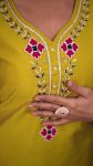 ATTRACTIVE ROMAN SILK HAND WORK TOP BOTTOM WITH DUPATTA CASUAL WEAR WHOLESALE PRICE ETHNIC GARMENT (3)