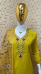 ATTRACTIVE ROMAN SILK HAND WORK TOP BOTTOM WITH DUPATTA CASUAL WEAR WHOLESALE PRICE ETHNIC GARMENT (3)