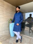 ATTRACTIVE ROMAN SILK MENS KURTA PAJAMA WITH CHICKENKARI WORK JACKET FESTIVAL WEAR WHOLESALE PRICE ETHNIC GARMENT (10)