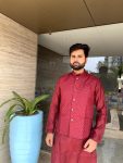 ATTRACTIVE ROMAN SILK MENS KURTA PAJAMA WITH CHICKENKARI WORK JACKET FESTIVAL WEAR WHOLESALE PRICE ETHNIC GARMENT (13)