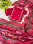 ATTRACTIVE ROMAN SILK NECK HAND WORK KURTI PANT WITH DUPATTA PARTY WEAR WHOLESALE PRICE ETHNIC GARMENT 1) (10)