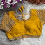 ATTRACTIVE ROMAN SILK SEQUENCE CODING AND THREAD EMBROIDERY WORK READY TO WEAR BLOUSE FESTIVAL WEAR WHOLESALE PRICE ETHNIC GARMENT (19)