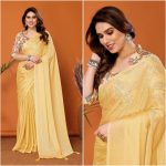 ATTRACTIVE SATIN POLYESTER ZARI WORK SAREE WITH UNSTITCHED BLOUSE PARTY WEAR WHOLESALE PRICE ETHNIC GARMENT (7)